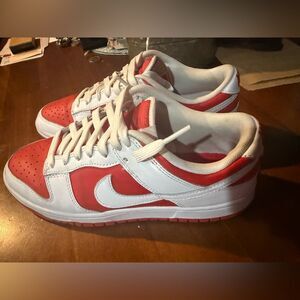 Nike Dunk Low Championship Red White 2021 Size 9 DD1391-600 Men’s Run Sneakers